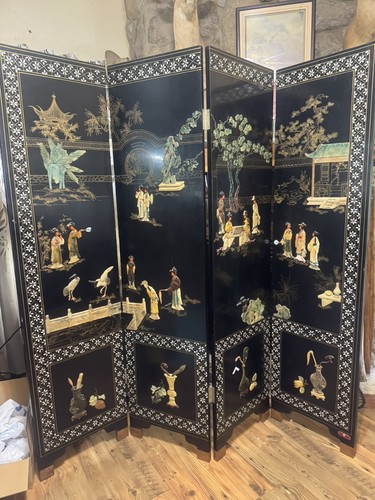 Panel black chinese folding - 4-panel,
